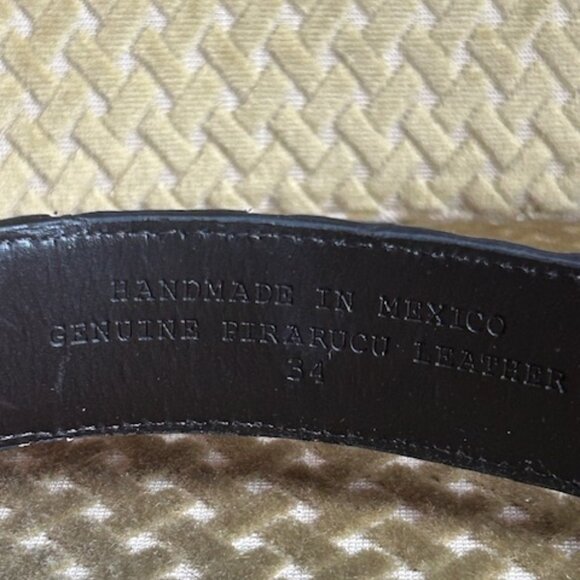 Cody James Men's Longhorn Hand Made Western Embossed Leather Belt New 34 - Picture 11 of 16